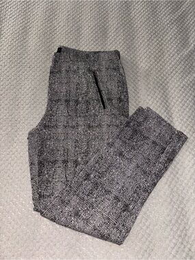 Massimo Dutti Black & White Textured Dress Pants
